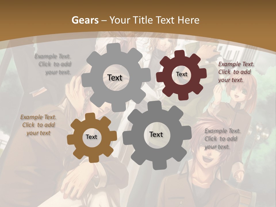 A Group Of People Standing In Front Of A Building PowerPoint Template