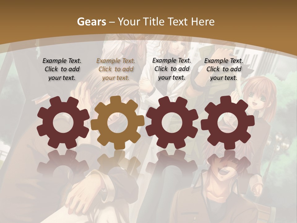 A Group Of People Standing In Front Of A Building PowerPoint Template