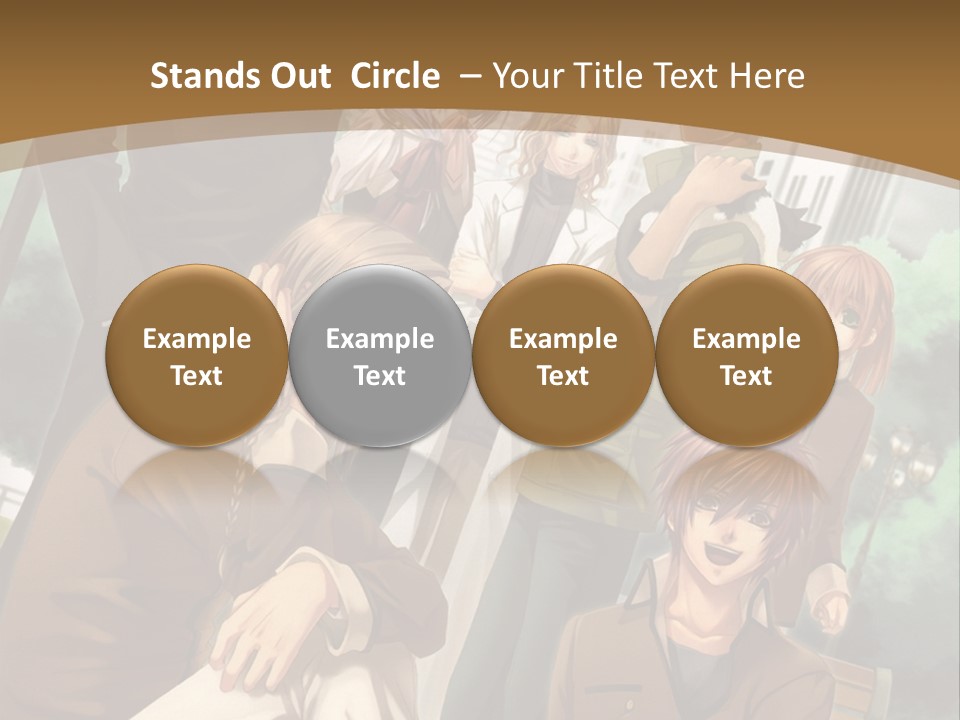 A Group Of People Standing In Front Of A Building PowerPoint Template