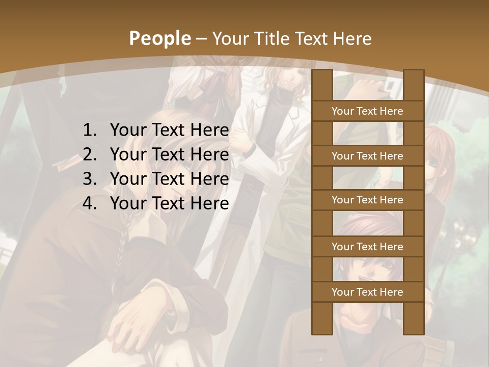 A Group Of People Standing In Front Of A Building PowerPoint Template