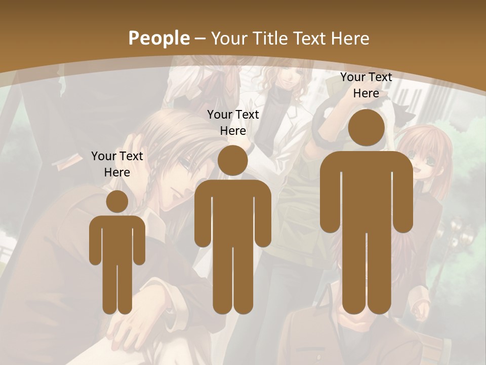 A Group Of People Standing In Front Of A Building PowerPoint Template