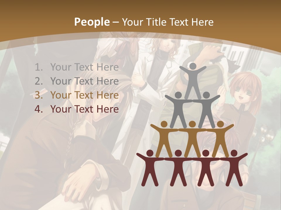 A Group Of People Standing In Front Of A Building PowerPoint Template