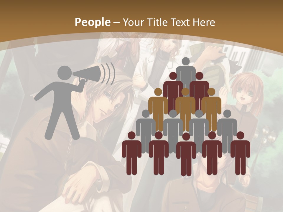 A Group Of People Standing In Front Of A Building PowerPoint Template