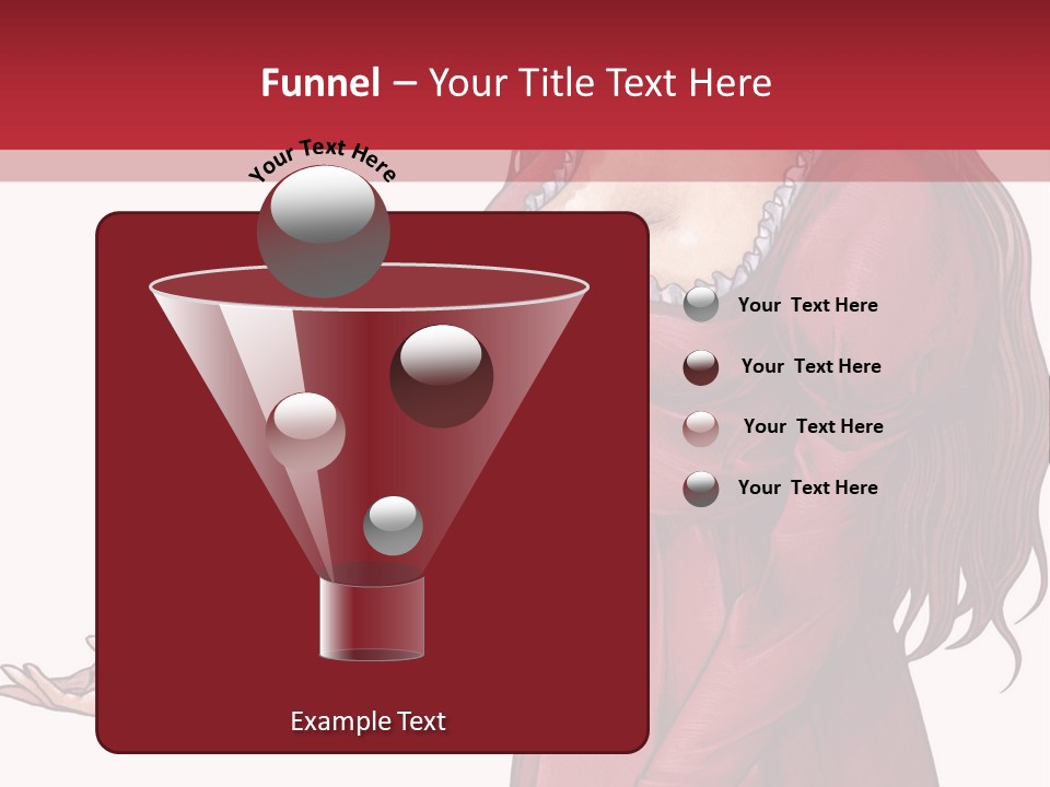 A Woman In A Red Dress With Her Hands Out PowerPoint Template