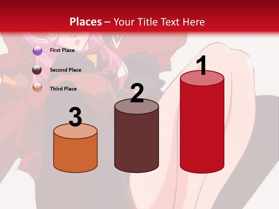 A Couple Of Anime Characters Sitting Next To Each Other PowerPoint Template