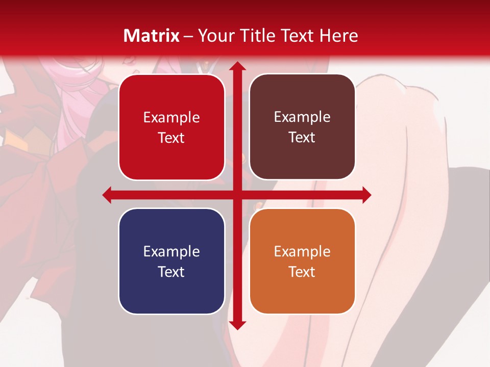 A Couple Of Anime Characters Sitting Next To Each Other PowerPoint Template