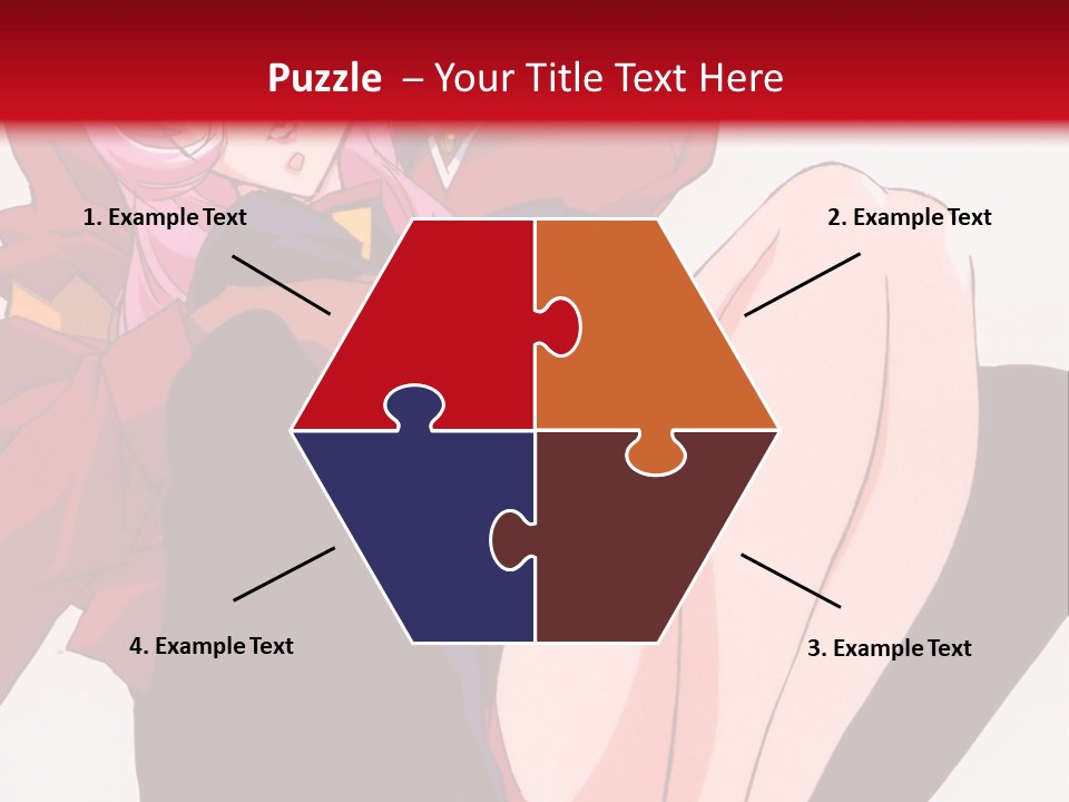 A Couple Of Anime Characters Sitting Next To Each Other PowerPoint Template