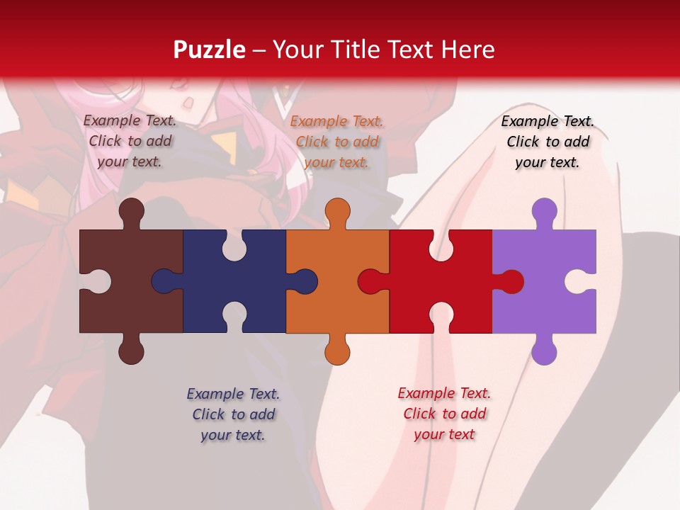 A Couple Of Anime Characters Sitting Next To Each Other PowerPoint Template