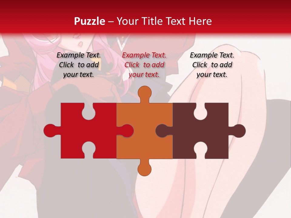 A Couple Of Anime Characters Sitting Next To Each Other PowerPoint Template