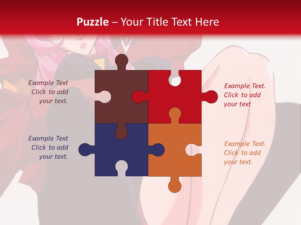 A Couple Of Anime Characters Sitting Next To Each Other PowerPoint Template