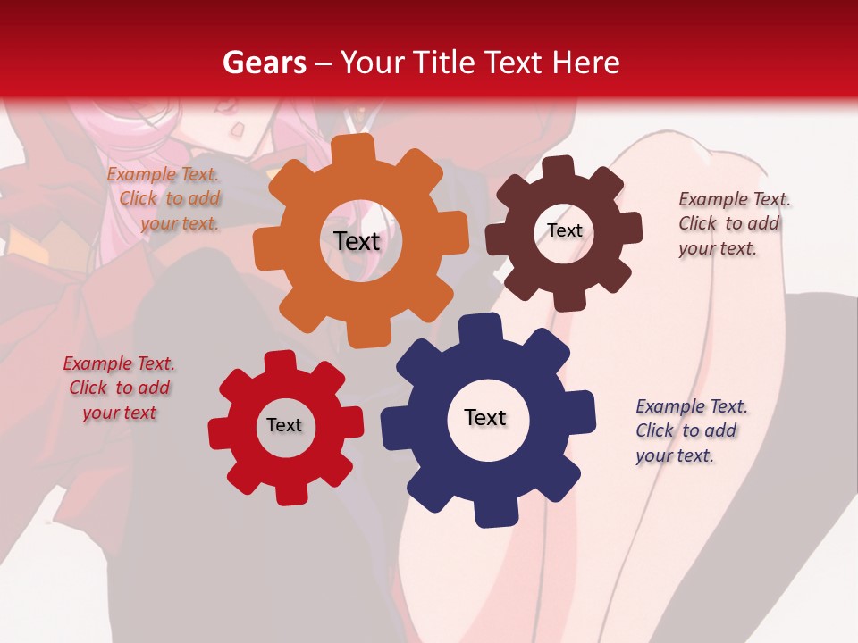 A Couple Of Anime Characters Sitting Next To Each Other PowerPoint Template