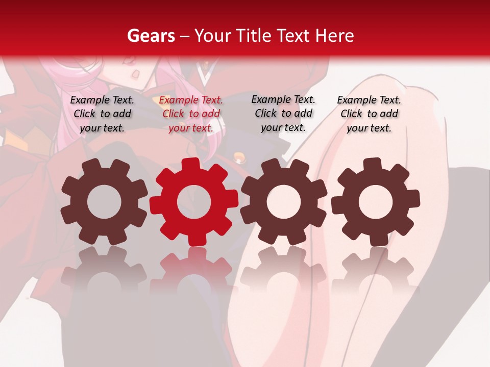 A Couple Of Anime Characters Sitting Next To Each Other PowerPoint Template