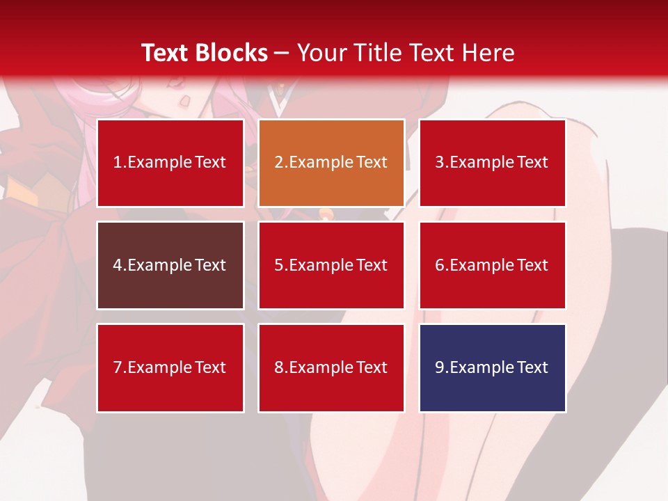 A Couple Of Anime Characters Sitting Next To Each Other PowerPoint Template