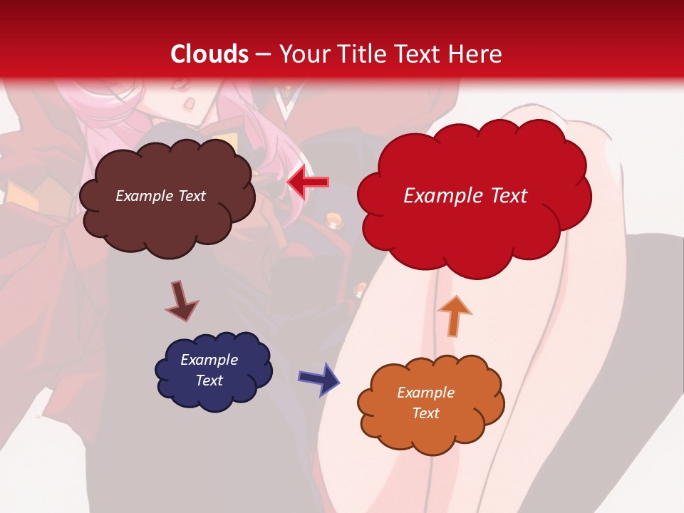 A Couple Of Anime Characters Sitting Next To Each Other PowerPoint Template