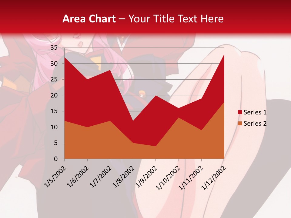 A Couple Of Anime Characters Sitting Next To Each Other PowerPoint Template