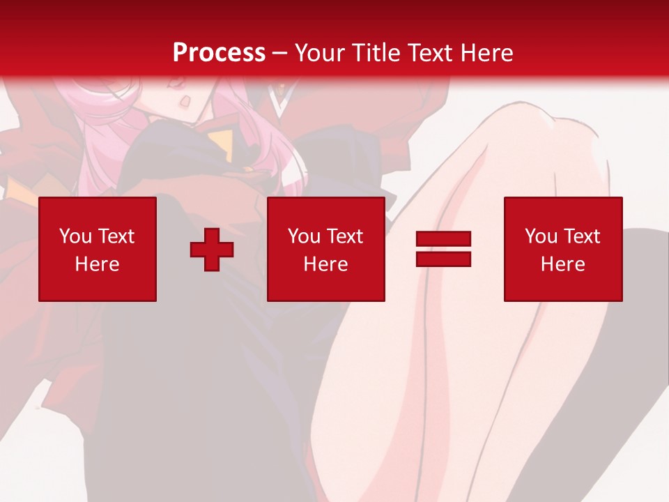 A Couple Of Anime Characters Sitting Next To Each Other PowerPoint Template