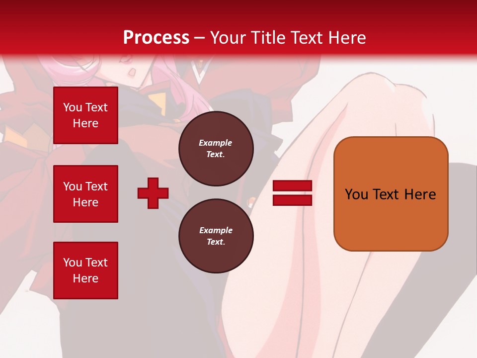 A Couple Of Anime Characters Sitting Next To Each Other PowerPoint Template