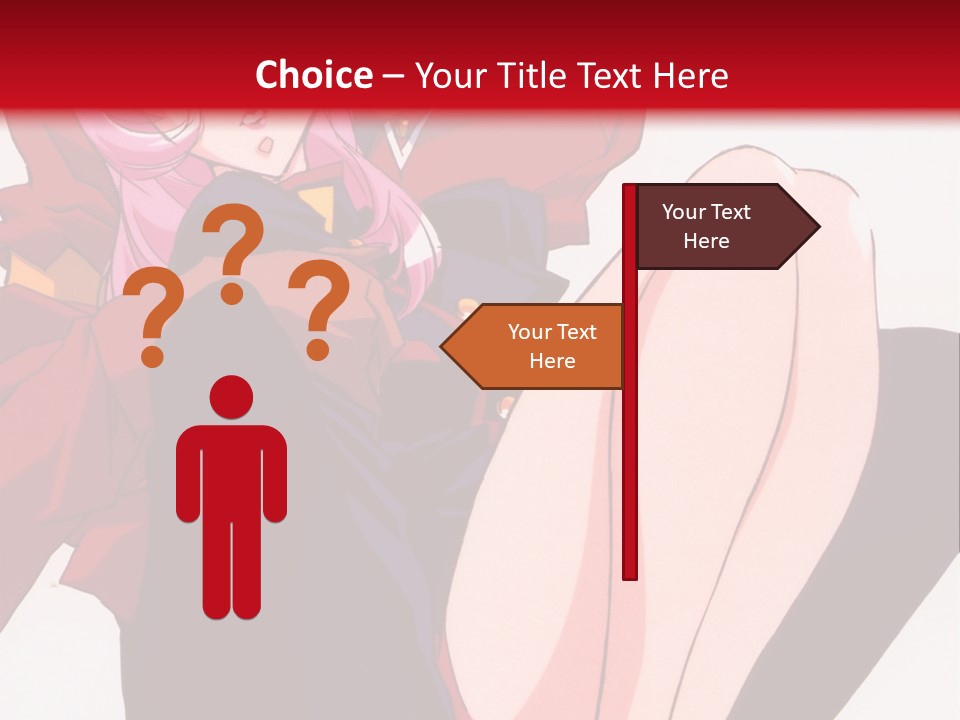 A Couple Of Anime Characters Sitting Next To Each Other PowerPoint Template