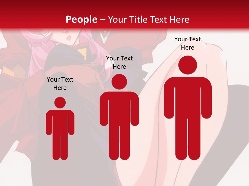 A Couple Of Anime Characters Sitting Next To Each Other PowerPoint Template