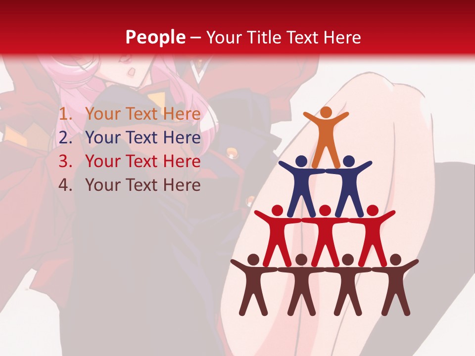 A Couple Of Anime Characters Sitting Next To Each Other PowerPoint Template