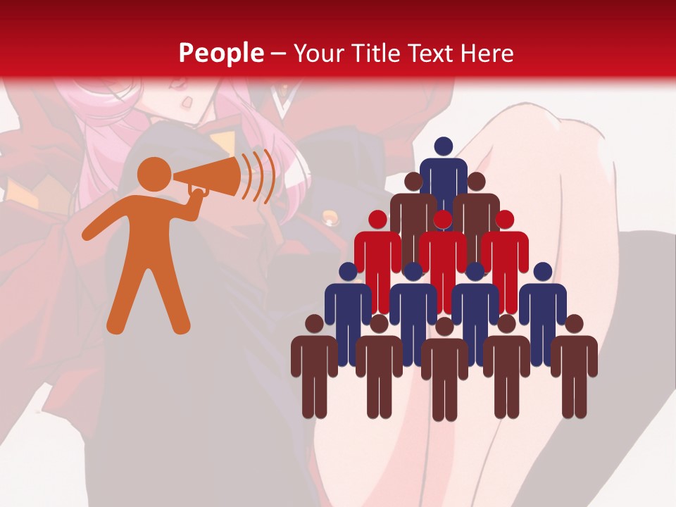 A Couple Of Anime Characters Sitting Next To Each Other PowerPoint Template