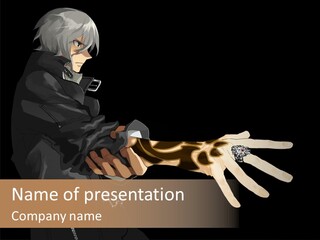 A Person Holding A Hand With A Glove On It PowerPoint Template