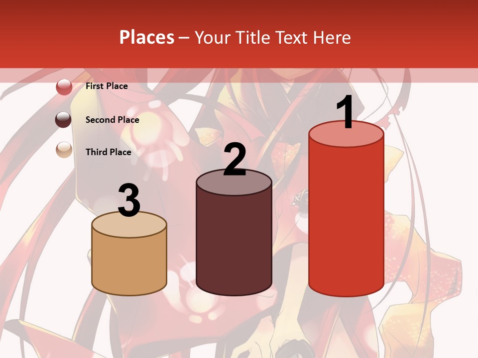 A Woman In A Red Dress With Long Hair PowerPoint Template