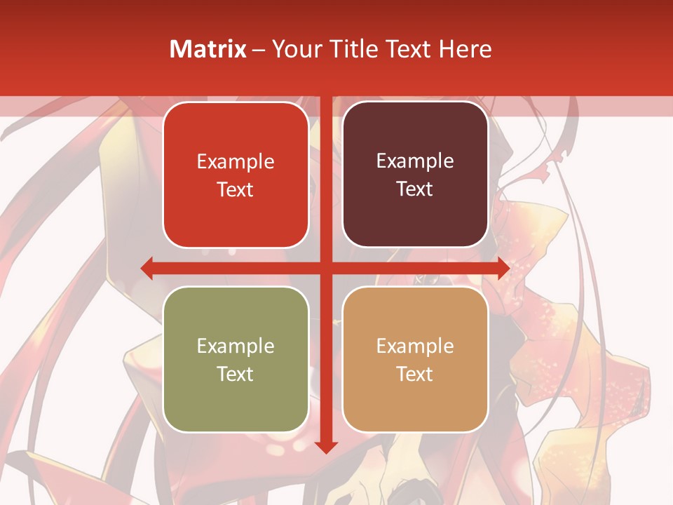 A Woman In A Red Dress With Long Hair PowerPoint Template