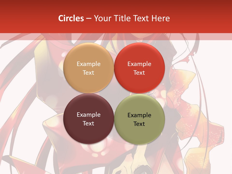 A Woman In A Red Dress With Long Hair PowerPoint Template