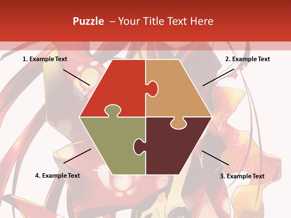 A Woman In A Red Dress With Long Hair PowerPoint Template