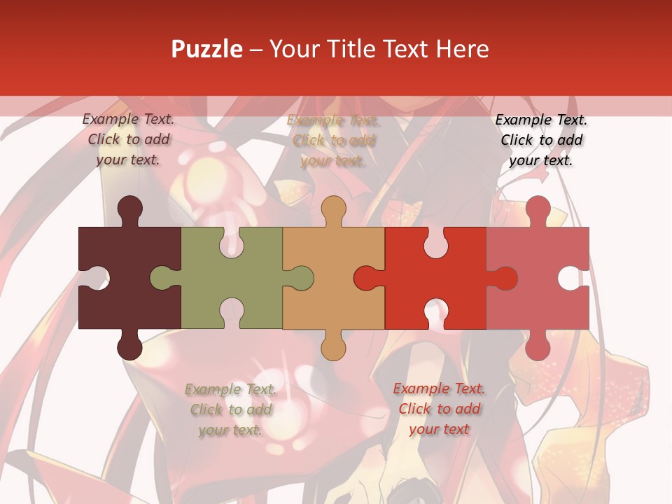 A Woman In A Red Dress With Long Hair PowerPoint Template