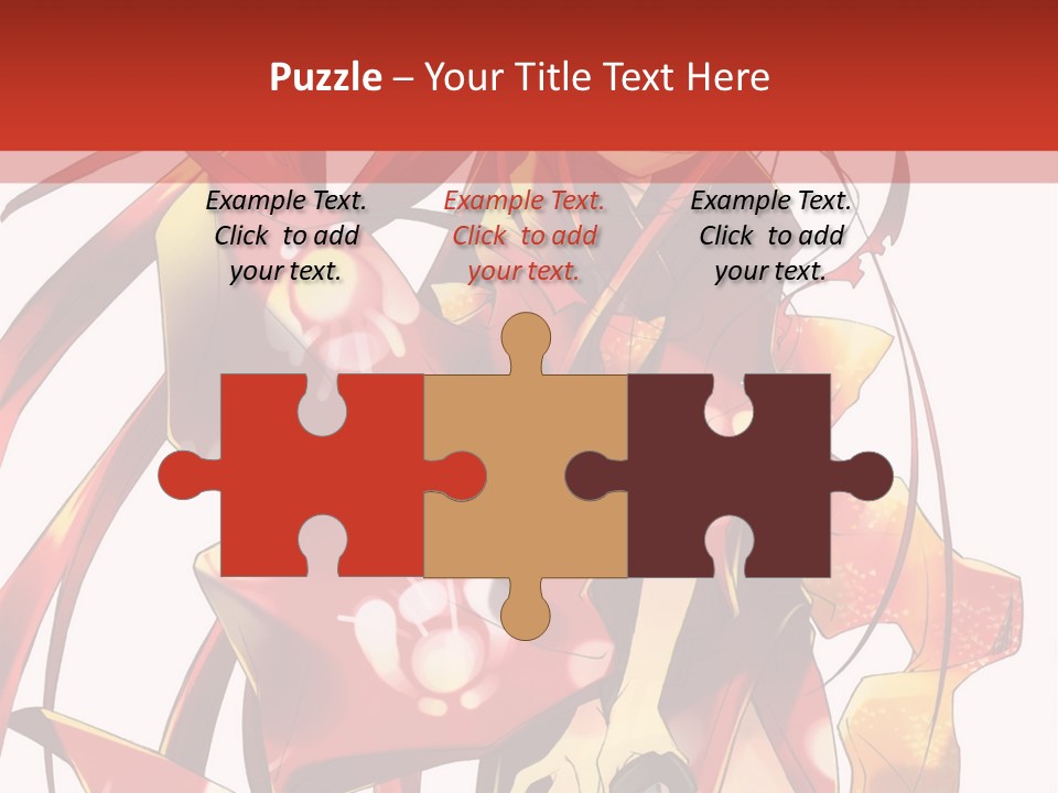 A Woman In A Red Dress With Long Hair PowerPoint Template