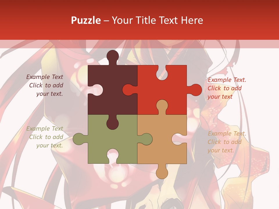 A Woman In A Red Dress With Long Hair PowerPoint Template