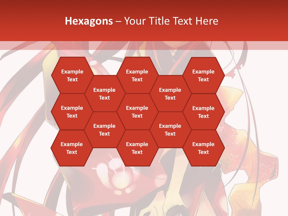 A Woman In A Red Dress With Long Hair PowerPoint Template