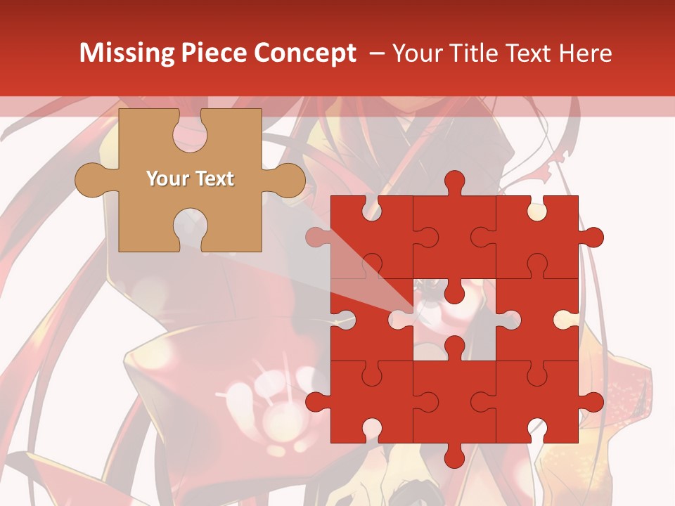 A Woman In A Red Dress With Long Hair PowerPoint Template