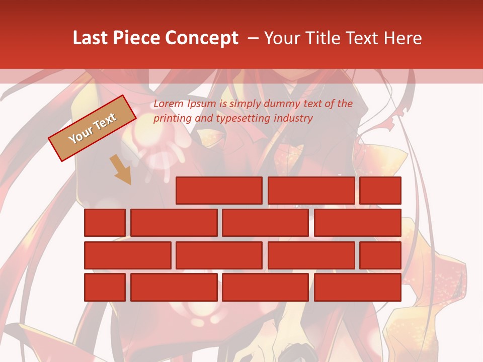 A Woman In A Red Dress With Long Hair PowerPoint Template