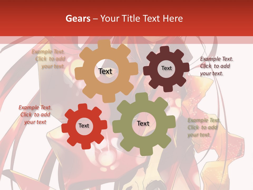 A Woman In A Red Dress With Long Hair PowerPoint Template