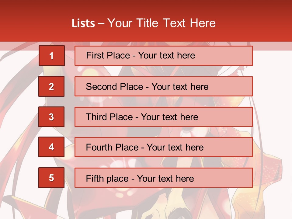 A Woman In A Red Dress With Long Hair PowerPoint Template