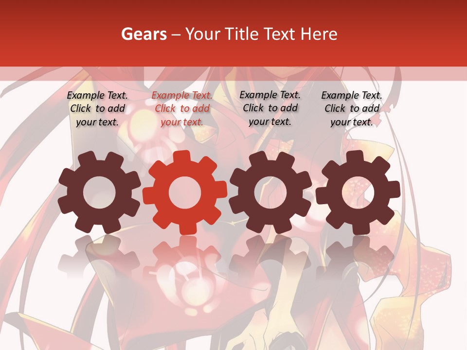 A Woman In A Red Dress With Long Hair PowerPoint Template