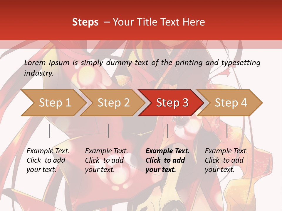 A Woman In A Red Dress With Long Hair PowerPoint Template