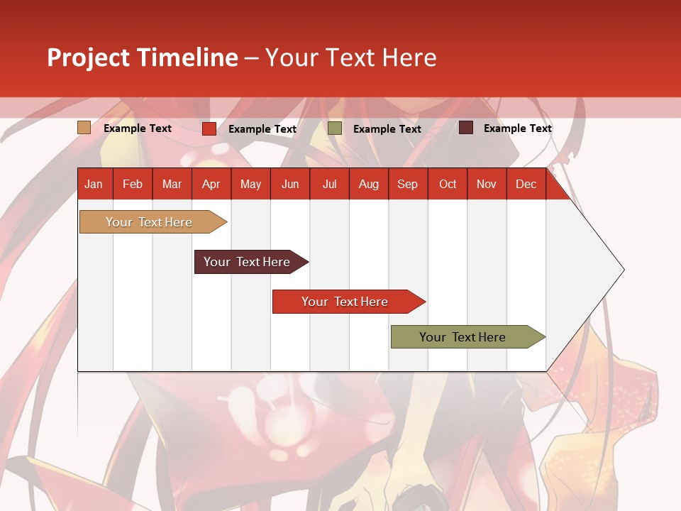 A Woman In A Red Dress With Long Hair PowerPoint Template