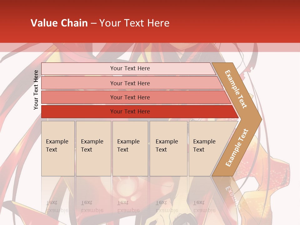 A Woman In A Red Dress With Long Hair PowerPoint Template