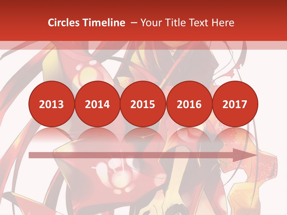 A Woman In A Red Dress With Long Hair PowerPoint Template