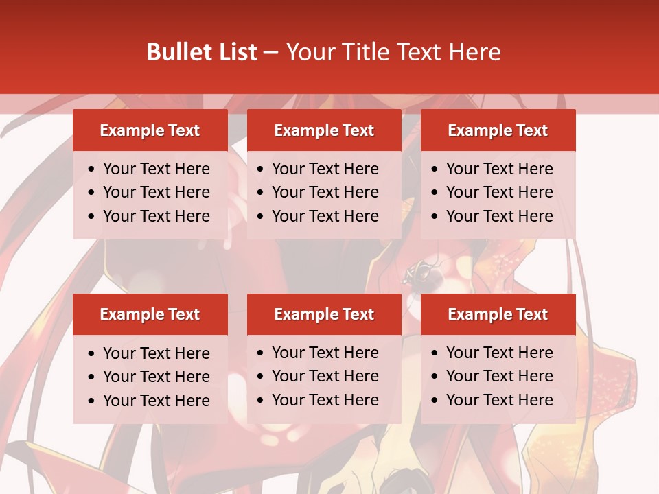 A Woman In A Red Dress With Long Hair PowerPoint Template