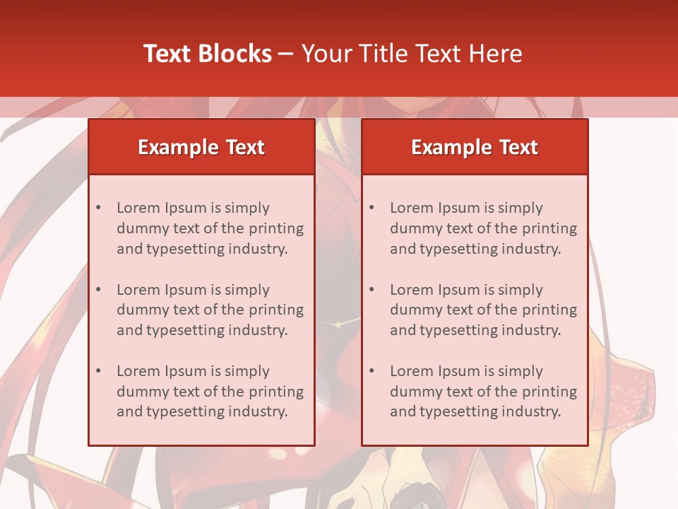 A Woman In A Red Dress With Long Hair PowerPoint Template