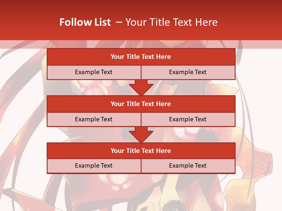 A Woman In A Red Dress With Long Hair PowerPoint Template