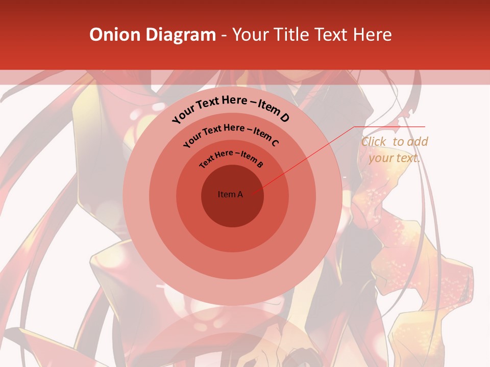 A Woman In A Red Dress With Long Hair PowerPoint Template