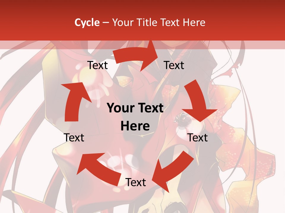 A Woman In A Red Dress With Long Hair PowerPoint Template