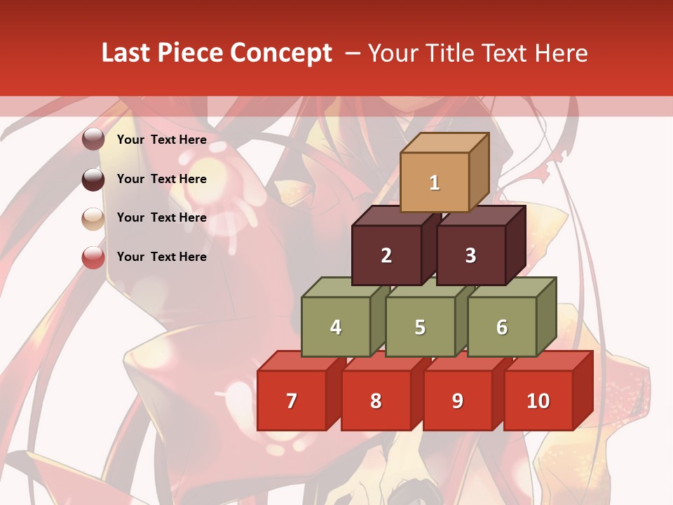 A Woman In A Red Dress With Long Hair PowerPoint Template