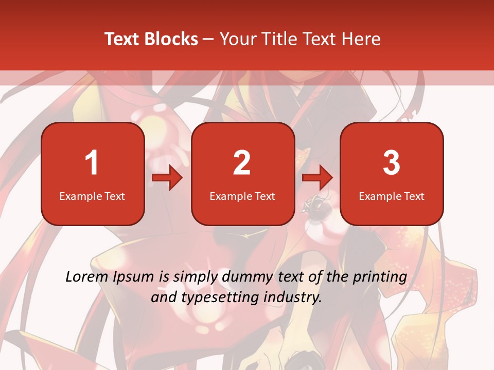 A Woman In A Red Dress With Long Hair PowerPoint Template